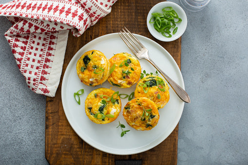 Savory Breakfast Muffins with Ham, Cheddar and Olives
